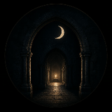 Cloister At Midnight