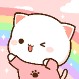 Mèo chibi Rainbow