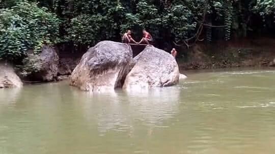 Slashed Stone, by a dayak deity. location at kapit
