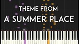 Theme from A Summer Place Synthesia Piano Tutorial with sheet music