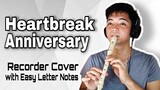 Heartbreak Anniversary (Giveon) - FLUTE RECORDER COVER WITH EASY LETTER NOTES