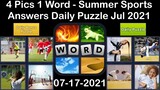 4 Pics 1 Word - Summer Sports - 17 July 2021 - Answer Daily Puzzle + Daily Bonus Puzzle