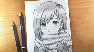 Cara menggambar anime cewe cute | how to draw animes girls