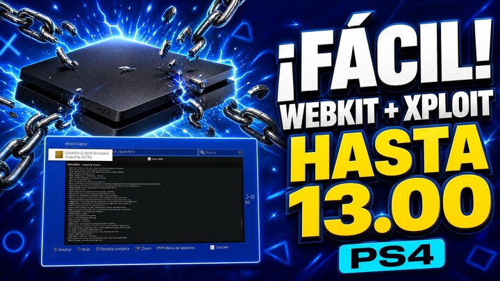 ¡EL MÁS FÁCIL! Nuevo WebKit + xploit para PS4 | Compatible hasta 13.00