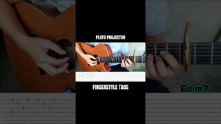 Pluto Projector - Fingerstyle Guitar Tabs - Rex Orange County #shorts #fingerstyle