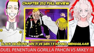 TOKYO REVENGERS CHAPTER 252 REVIEW - GORILLA PAHCIN VS MIKEY !! HANMA VS MITSUYA CHIUYU AKKUN HAKKAI