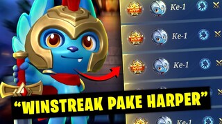 INI CARA GW WINSTREAK DI MYTHIC PAKE HARPER! - Magic Chess Mobile Legends