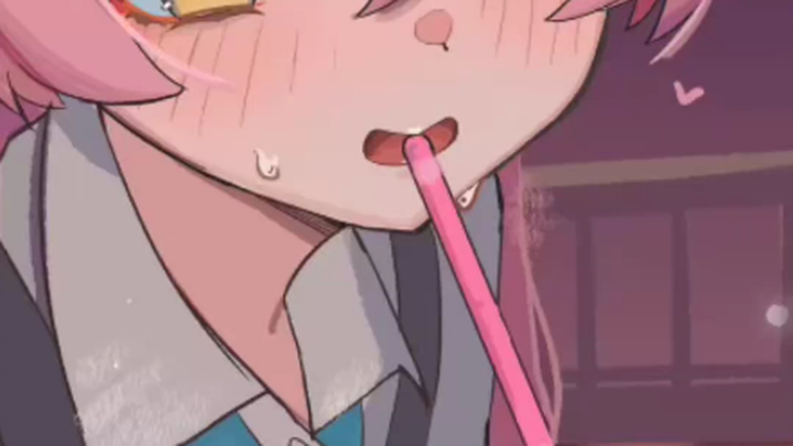 Chú Hoshino: Đồ uống gì mà anh cho tôi uống vậy! Nhiều trái tim quá!