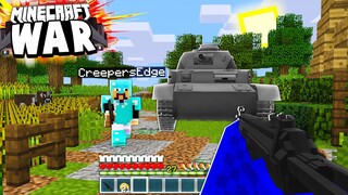 our Minecraft Campsite was ATTACKED by this ENEMY TANK! (Minecraft War #36)