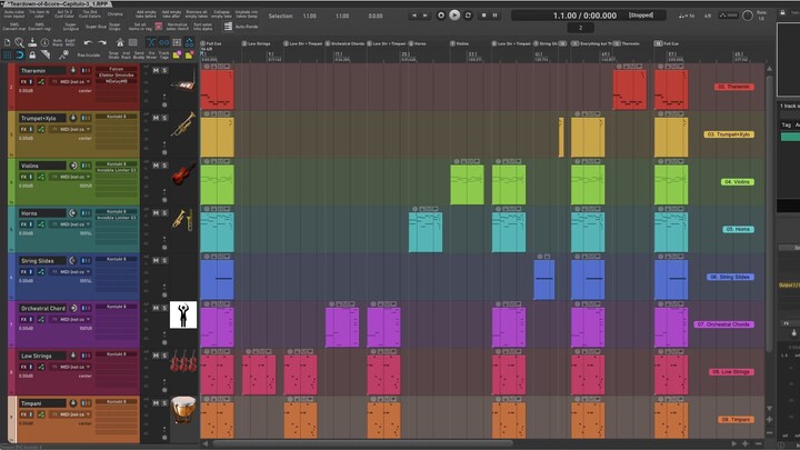 Teardown of Cue 19 - "Chapter 3 Title Card" (Score of aborted Colombian film) [TURN ON CAPTIONS!]