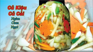 Cách làm củ kiệu củ cải ngâm chua ngọt giòn ngon ăn liền để được lâu