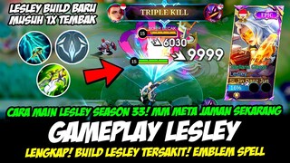 LESLEY ITEM BARU = LESLEY 1 HIT❗CARA MAIN LESLEY TERBARU❗BUILD LESLEY TERSAKIT 2024❗GAMEPLAY LESLEY