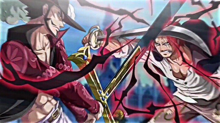 shanks vs mihawk 🔥☠️