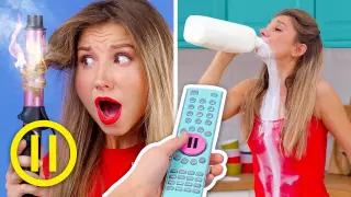 PAUSE CHALLENGE! Prank Wars! || Pause Challenge For 24 Hours by 123 GO! Challenge