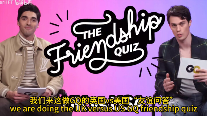 Rekaman asli [Bintang Merah dan Biru Kerajaan] GQ Inggris-Amerika "Tanya Jawab Persahabatan" Merah P