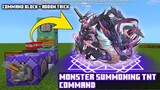 How to make a TNT Monster Summoner in Minecraft using Command Blocks + Addon Trick