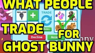 WHAT PEOPLE TRADE FOR GHOST BUNNY ADOPT ME HALLOWEEN 2020 -IN MAKING NEON GHOST BUNNY, MEGA GHOST