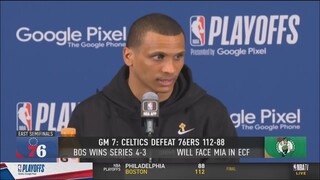 Joe Mazzulla Postgame Interview | Boston Celtics crush  Philadelphia 76ers 112-88