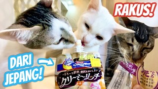 KUCING INDONESIA COBA MAKAN MAKANAN KUCING JEPANG!