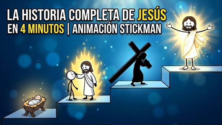 La Historia Completa de JESÚS en 4 Minutos | Animación Stickman