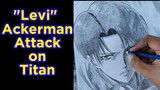 How to draw Levi Ackerman,attack on titan,shingeki no kyojin ASMR