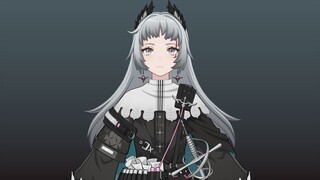 Homemade Arknights Elini 3D model three renderings and two cartoon renderings