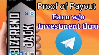 Earn Without Investment Thru Telegram Bot  Proof of Payout