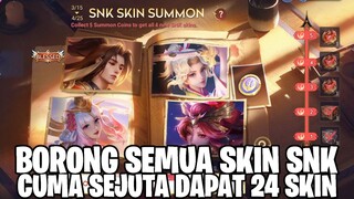 GACHA SKIN KOLABORASI SNK - CUMA 1JUTA LANGSUNG DAPAT SEMUA + 19 SKIN BARU - HONOR OF KINGS