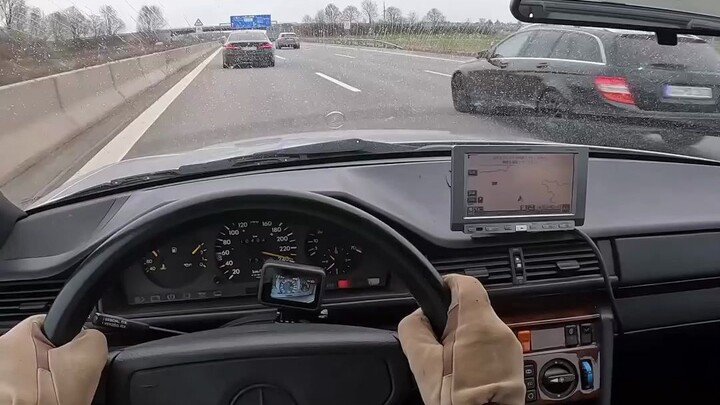 First-person perspective: Driving a classic performance car to its limit on Germany's unrestricted h