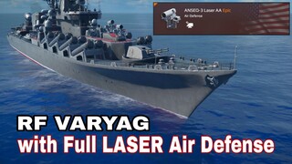 Modern Warships: RF VARYAG with Full LASER Air Defense. online match gameplay.