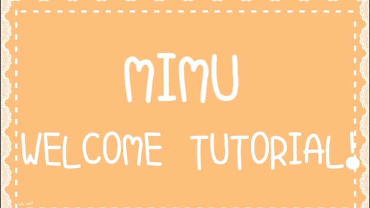 Mimu Welcome tutorial! // Discord