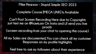 Mike Pearson - Stupid Simple SEO 2023 course download