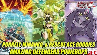 Purrely, Minanko, & Rescue Ace Goodies! Yu-Gi-Oh! Amazing Defenders Powerups