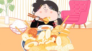 -yoki Family Animation Series｜My mom is not at home, I immerse myself in oden~