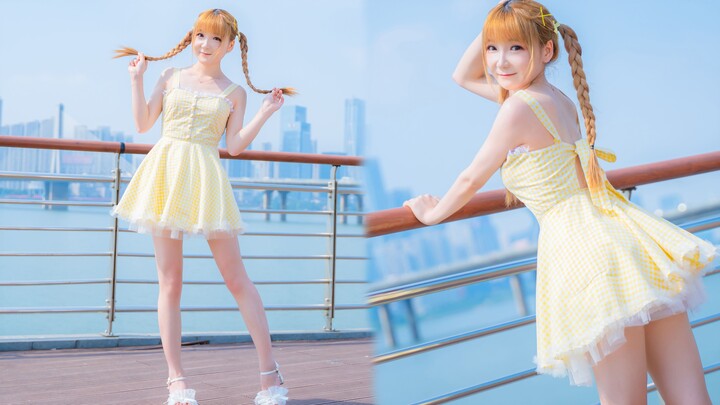 Siêu dễ thương nonono❤Tóc đuôi ngựa đôi Sunshine sling [Sakura] [Xingchen]