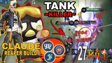CLAUDE " The Tank Killer " Build | 27 Kills ~ Rotation & itemization | MLBB