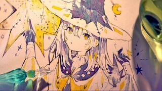 Creation】ガラスペンのみでイラストを Drawing | Menggambar dengan pena kaca