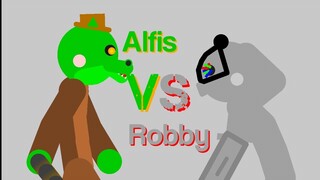 BRUTAL Battle between Alfis and Robby! (Piggy Animation)