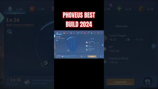 Phoveus Best Build 2024 (Part 2) #shorts #mlbb