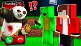 Why Creepy Kung Fu Panda CALLING to JJ and MIKEY at 3:00 am ? - in Minecraft Maizen
