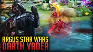 THE DARKEST FORCE ARRIVES! | ARGUS DARTH VADER STAR WARS SKIN GAMEPLAY | MOBILE LEGENDS BANG BANG