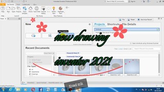 cara menggambar di new drawing inventor