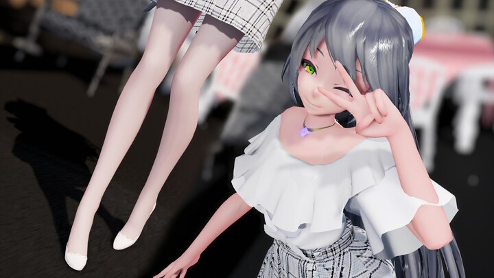 [Luo Tianyi/MMD] คุณ Luo Tianyi มีเนื้อใสและถุงน่องผ้าไหมสีขาว