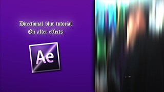 Directional Blur tutorial (after effects)