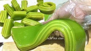 Truyền Công thức làm BÁNH DA LỢN để kinh doanh- Vị Đậu Xanh Lá Dứa - Steamed pandan leaf cake