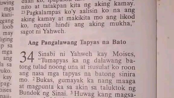 Pang Araw Araw na Talata.     Exodus 34:1-4.