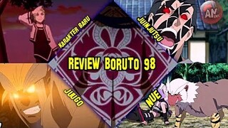 Review Boruto 98 | SUMIRE, Penyusup, JuinJutsu, JUUGO, NUE dan Gozu Tennou Sumire