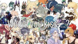 Asking genshin ships "Would you kiss?" (Part 1) 💋❤️