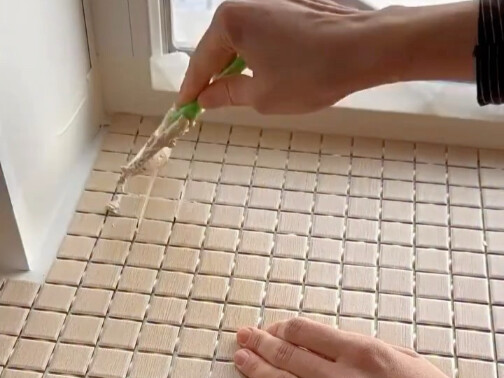 Windowsill Mosaic Installation