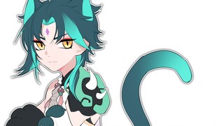 【原神手书】如果魈猫猫迷路到了稻妻 ... 遇到五郎的话？